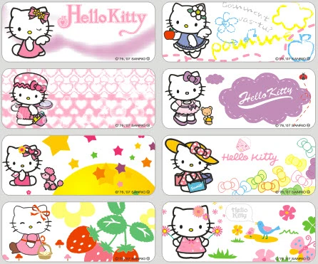 72pcs/lot waterproof and Dishwasher Safe Hello kitty Name Tag Stickers -  kid-friendly labels for personal identity