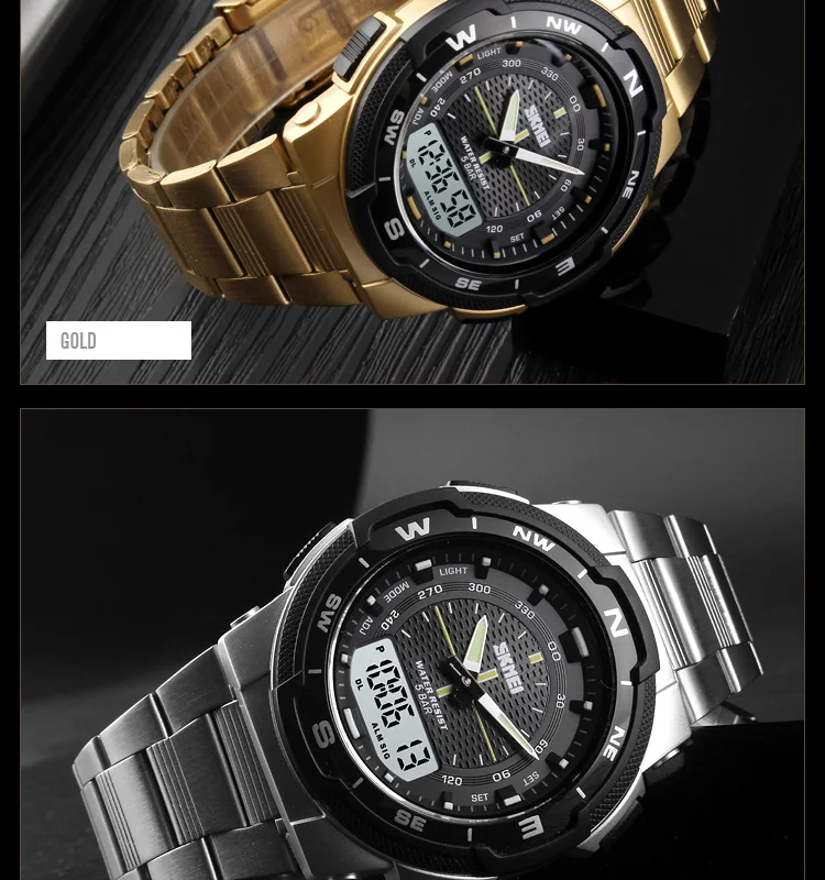 Брендовые мужские цифровые часы SKMEI, водонепроницаемые спортивные наручные часы с секундомером, модный мужской браслет, роскошные светящиеся электронные часы 1370