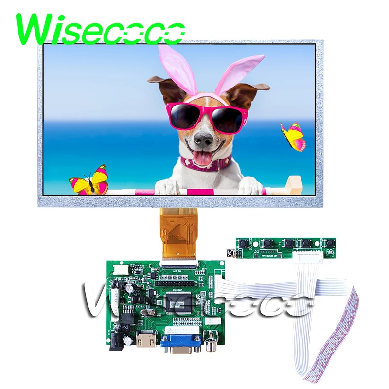 

New 9''inch LCD Display Screen TFT Monitor AT090TN12 HDMI VGA Controller Board Input Driver Raspberry Pi
