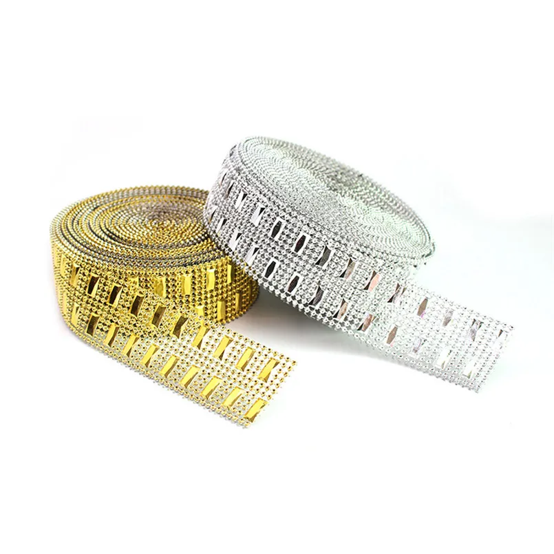 

1Yard Rhinestones Sunflowers 13-Row Drill Double Heart Trim Applique Crystal Hollow Drill Row Sewing Handmade Diy Rhinestone