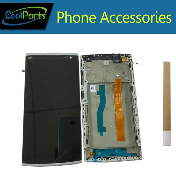 

1PC/Lot For Alcatel One Touch Orange Nura M812 M812C M812F LCD Display+Touch Screen Digitizer+Frame Grey Silver Color With Tape