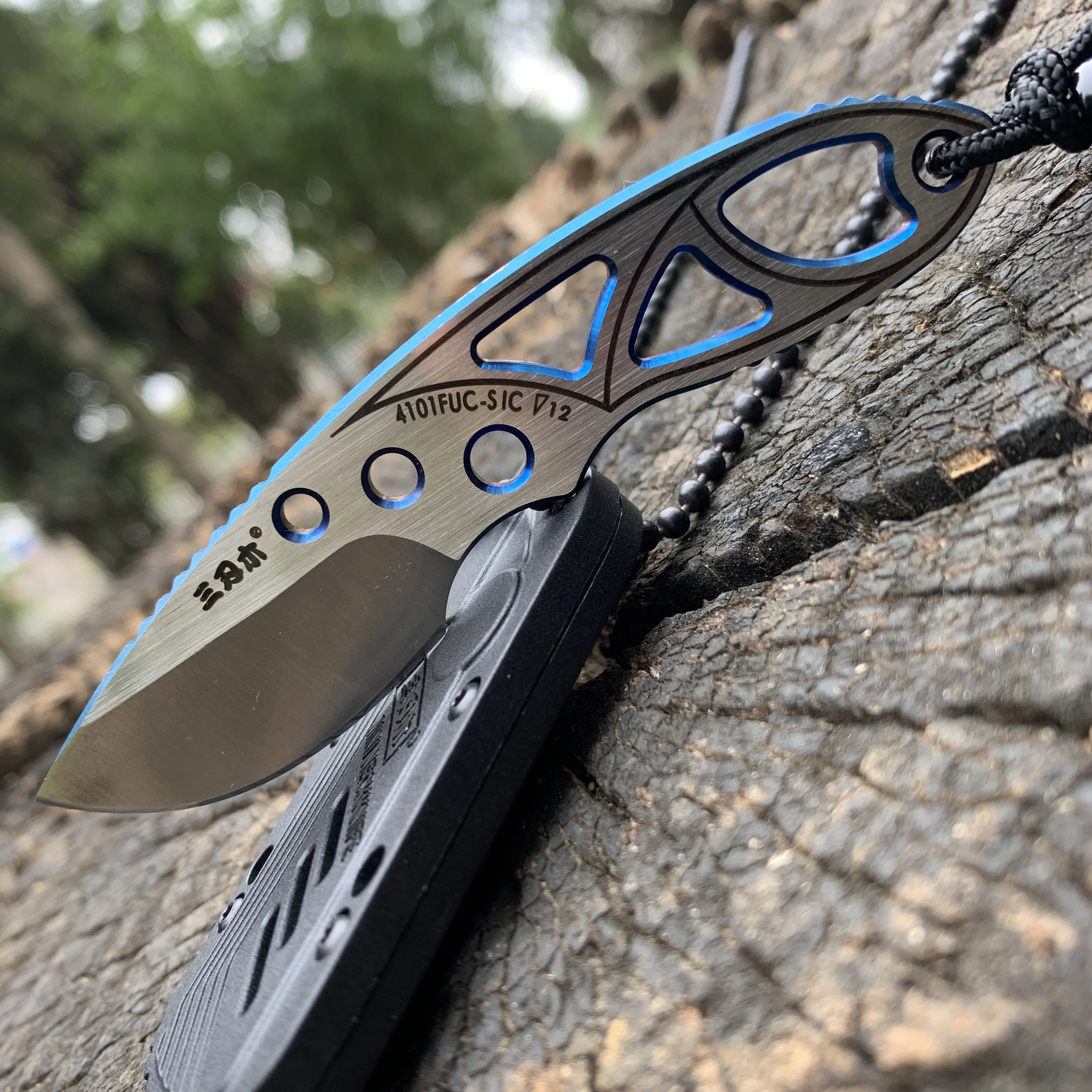 Comprar Sanrenmu 4101 cuchillo de bolsillo 12C27 Acero al aire libre portátil mini bolsillo camping EDC rescate supervivencia herramienta stiletto cuchillo utilitario