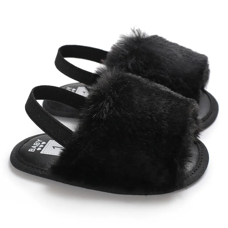baby girl fluffy sandals