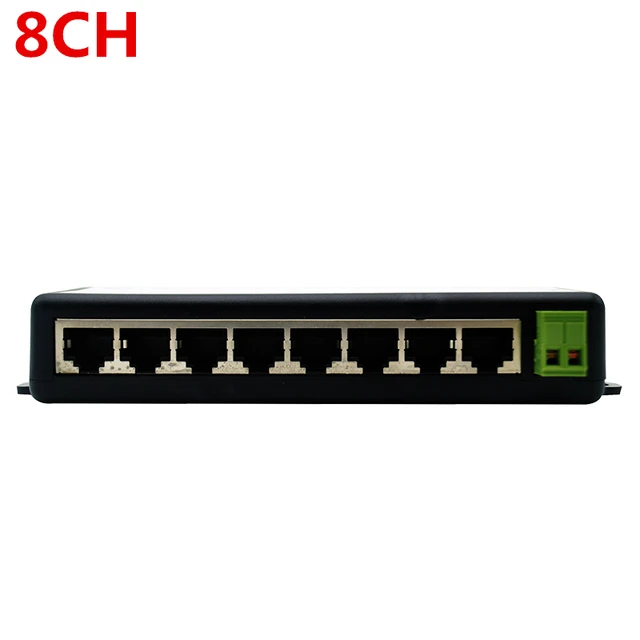 $14.04 2 Pieces 4 Port 8 Port PoE Injector Adapter Passive 8CH IP Camera Power Supply Ethernet POE Network Bridge 12-48V