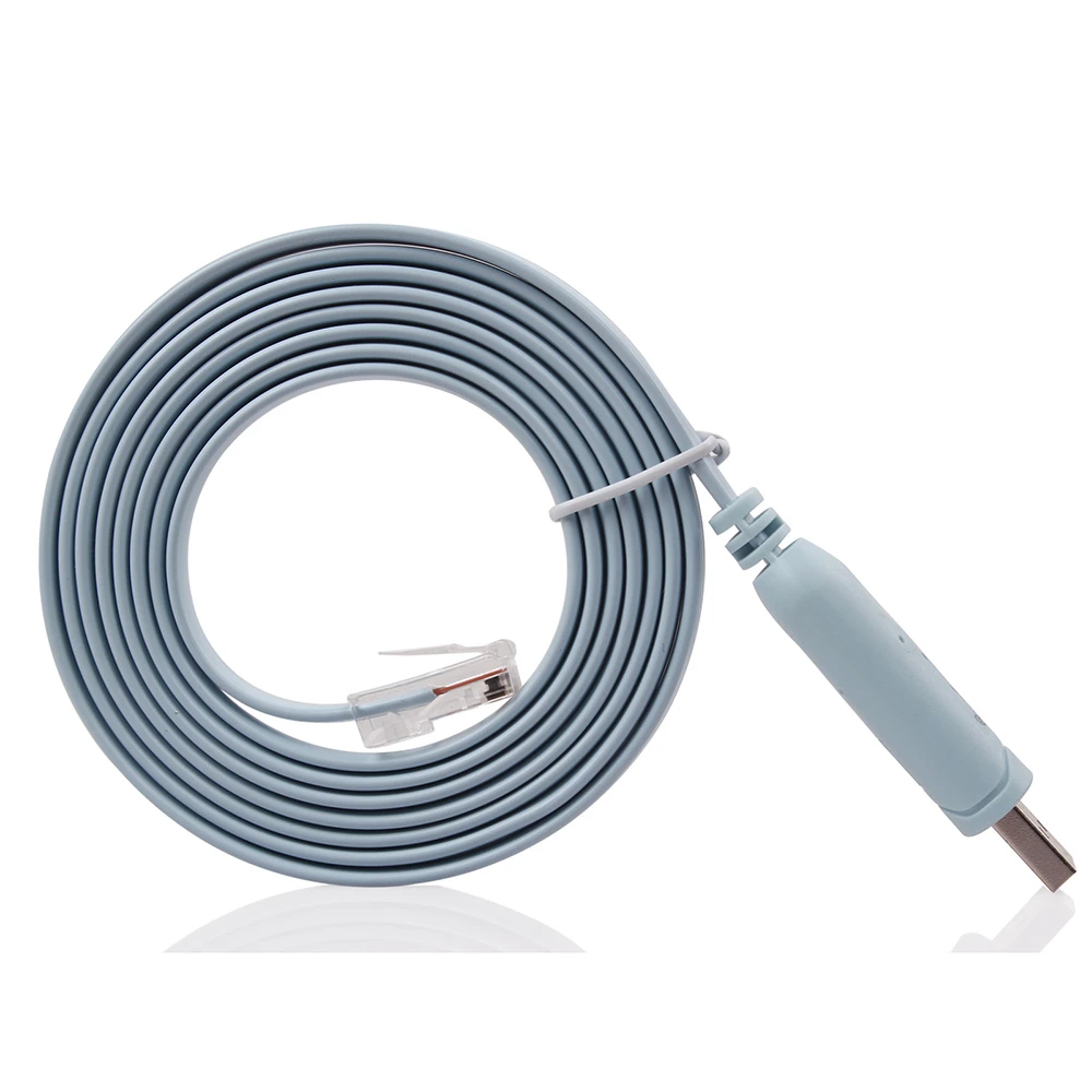 

1.8M Cisco Console Cable USB Extension RJ45 RJ 45 For Windows Servers 2008 2003 Linux FTDI USB FT232R chip + RS232 Level Shifter