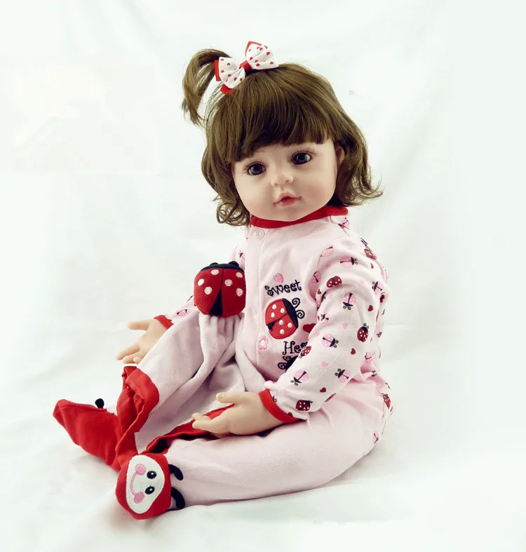 New Production 55cm Silicone Reborn Baby Doll Toys Lovely Princess Babies Dolls Birthday Present Christmas Gift Girls Brinquedos