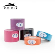 5 см х 5 м хлопок кинезиологическая лента эластичная клейкая повязка для мышц физио лечение травм поддержка кинезиологическая лента Спорт