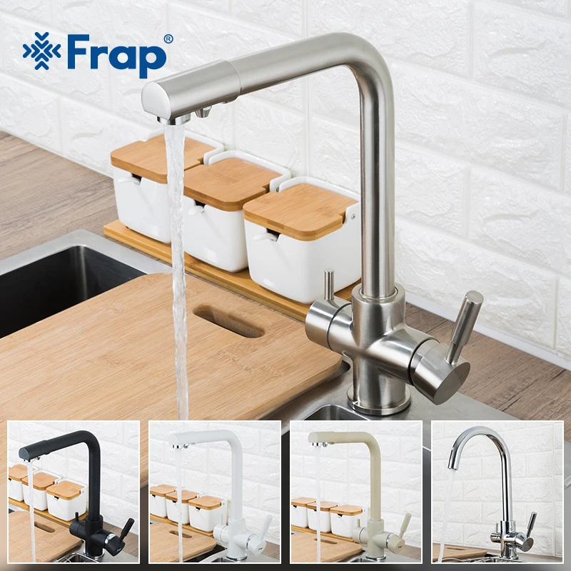  Frap New Kitchen Faucets Deck Mounted Mixer Tap 360 Rotation with Water Purification Features Mixer - 32966888726