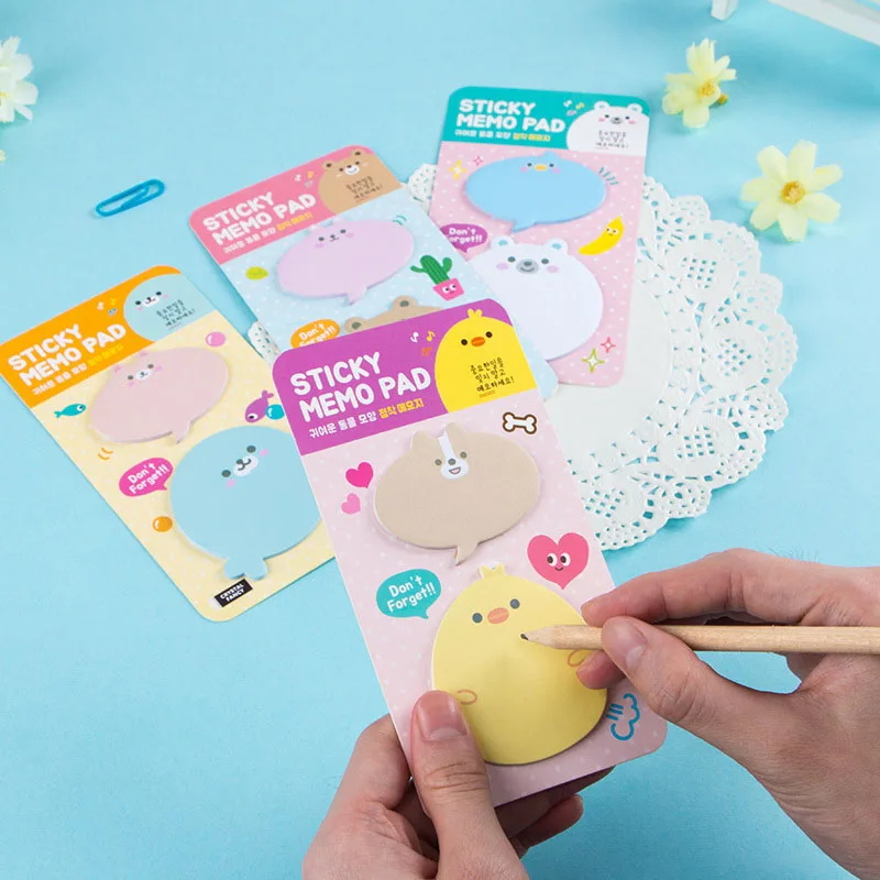 

Cosas Kawaii Cartoon Animals Sticky Memo Pad Post Decorative Adhesive Writing Pads For Kids Gift Creative School Supplies
