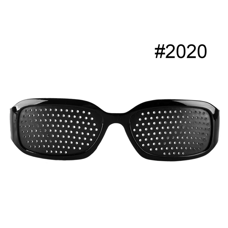 Черные солнцезащитные очки Анти-усталость Уход За Зрением микропористые очки глаз упражнения зрение улучшить анти-близорукость унисекс очки - Цвет: 2020