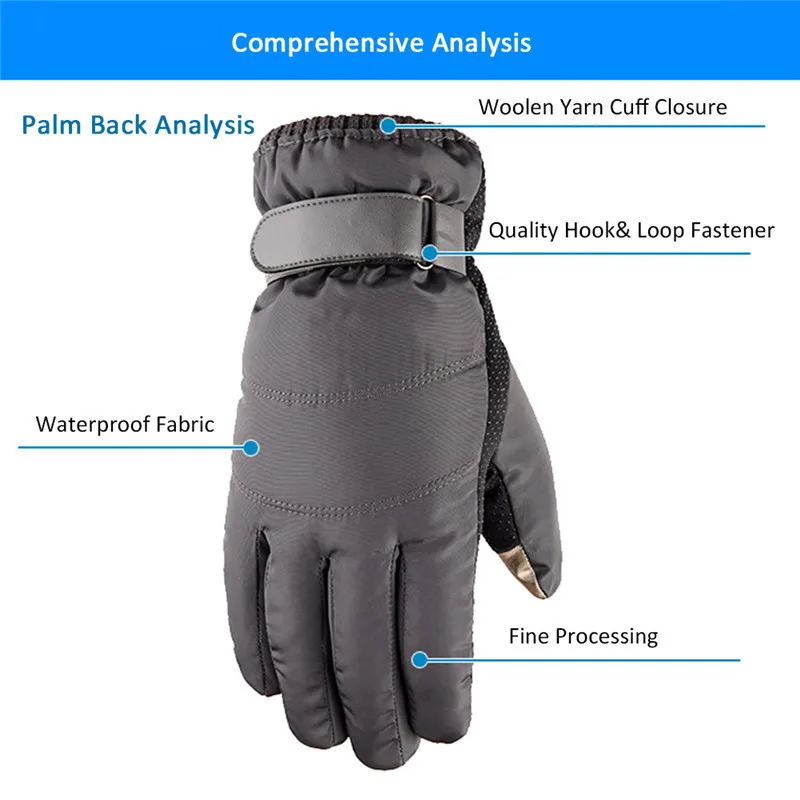 Outdoor Ski Gloves Waterproof Winter Warm Snowboard Gloves Men Women Motocross Windproof Cycling Motorcycle Glove