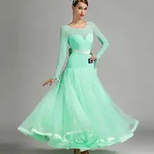 Бальное платье вальс платье Румба Стандартный Гладкий танец платья S7007 Бальные танцы Конкурс платье красное вино красный синий черный