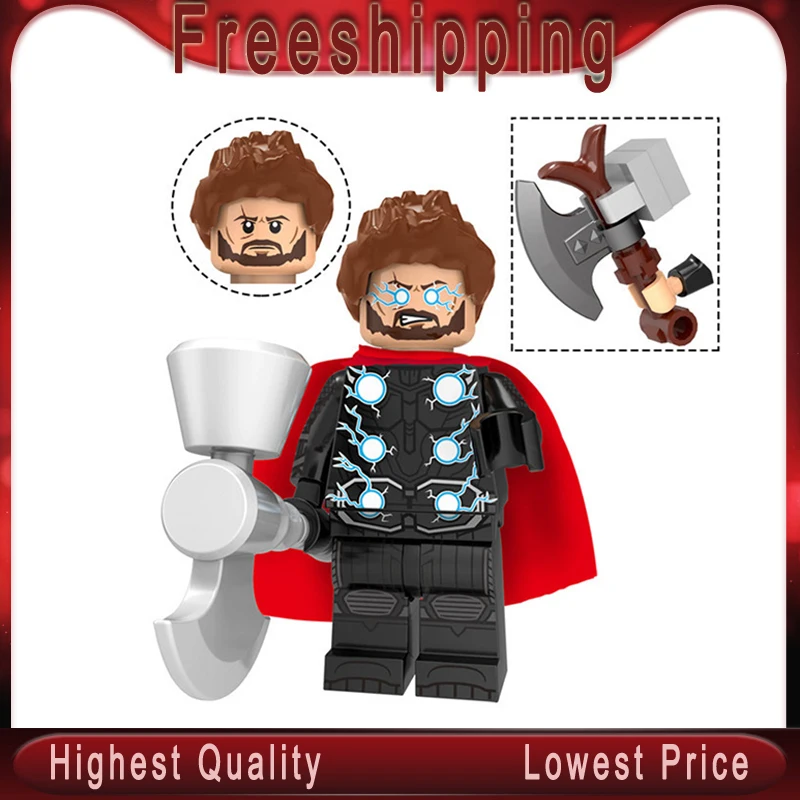 

Super Hero Avengers Endgame Figure Thor Thanos Ronin Raccoon Nebula Black Widow Captain America Building Blocks BrickToys xp182