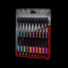 10 шт Мягкий бамбуковый уголь нано зубная щетка оральный Антибактериальный уход для взрослых