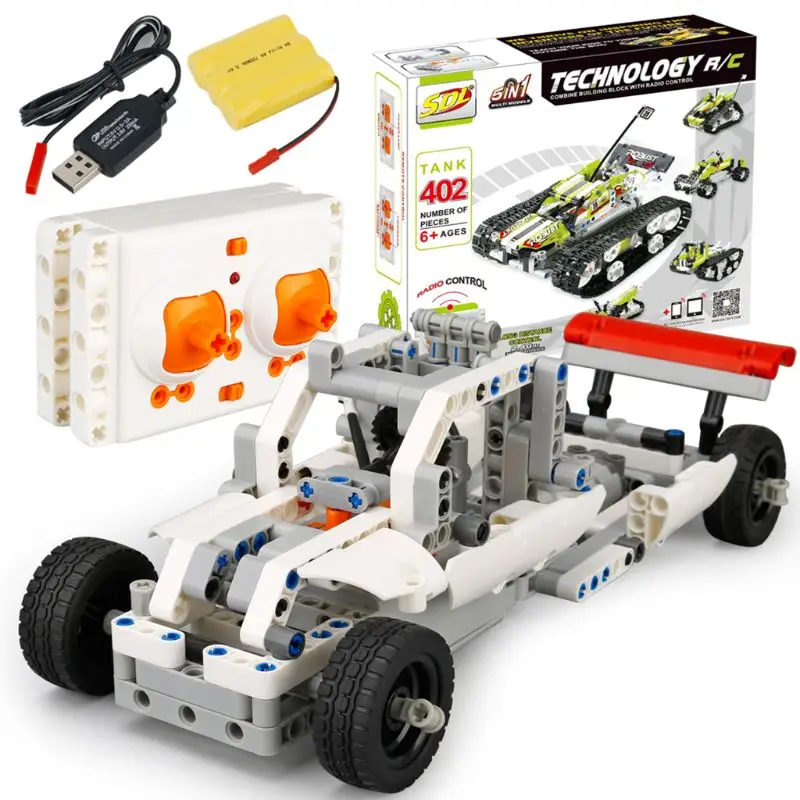 

RC Model Car SDL 2017A-27 2.4GHZ 2CH Building Block Racing Cars Model USB Charging Remote Control Vehicle Toy