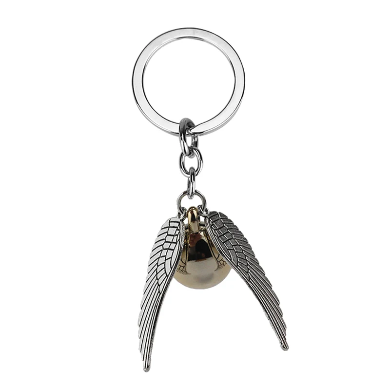 

Magic Novel Harry P Vintage Snitch Keychain Classic Hogwarts Houses Key Chain Alloy Magic Wand Keyring Gifts Toy for Man
