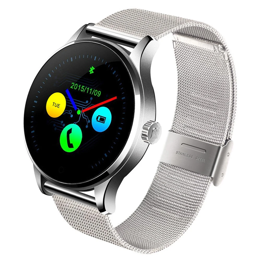 

K88H 1.22 inch IPS Round Screen Bluetooth Smart Watch Wristwatch With Heart Rate Monitor Call Reminder Fitness Tracker