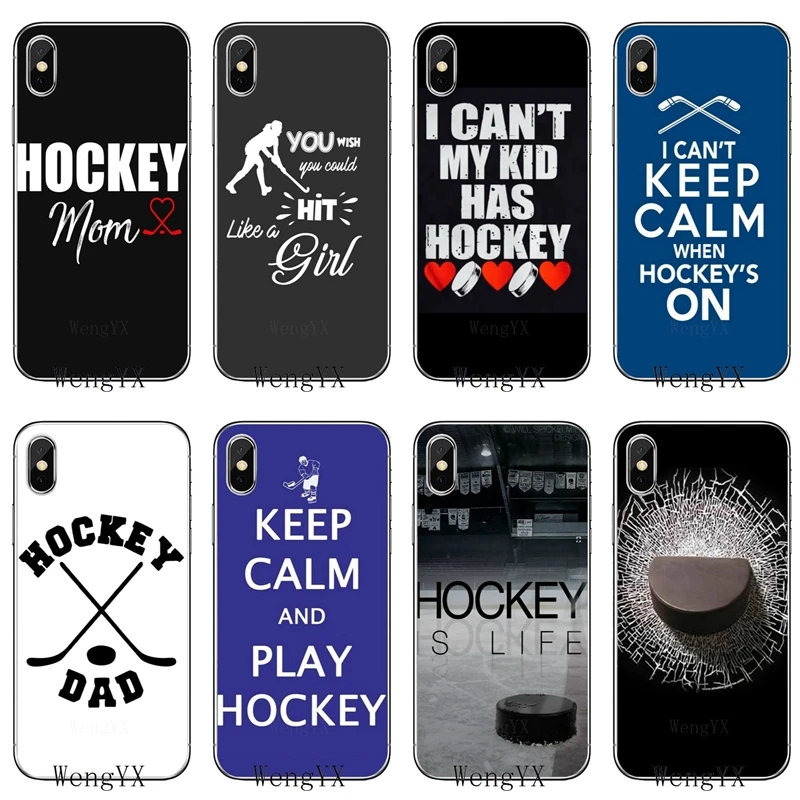 

For Huawei Mate 8 9 10 20 P8 P9 P10 P20 pro Lite plus P Smart Mini Ice Hockey Sports fashion quote TPU Soft phone cover case