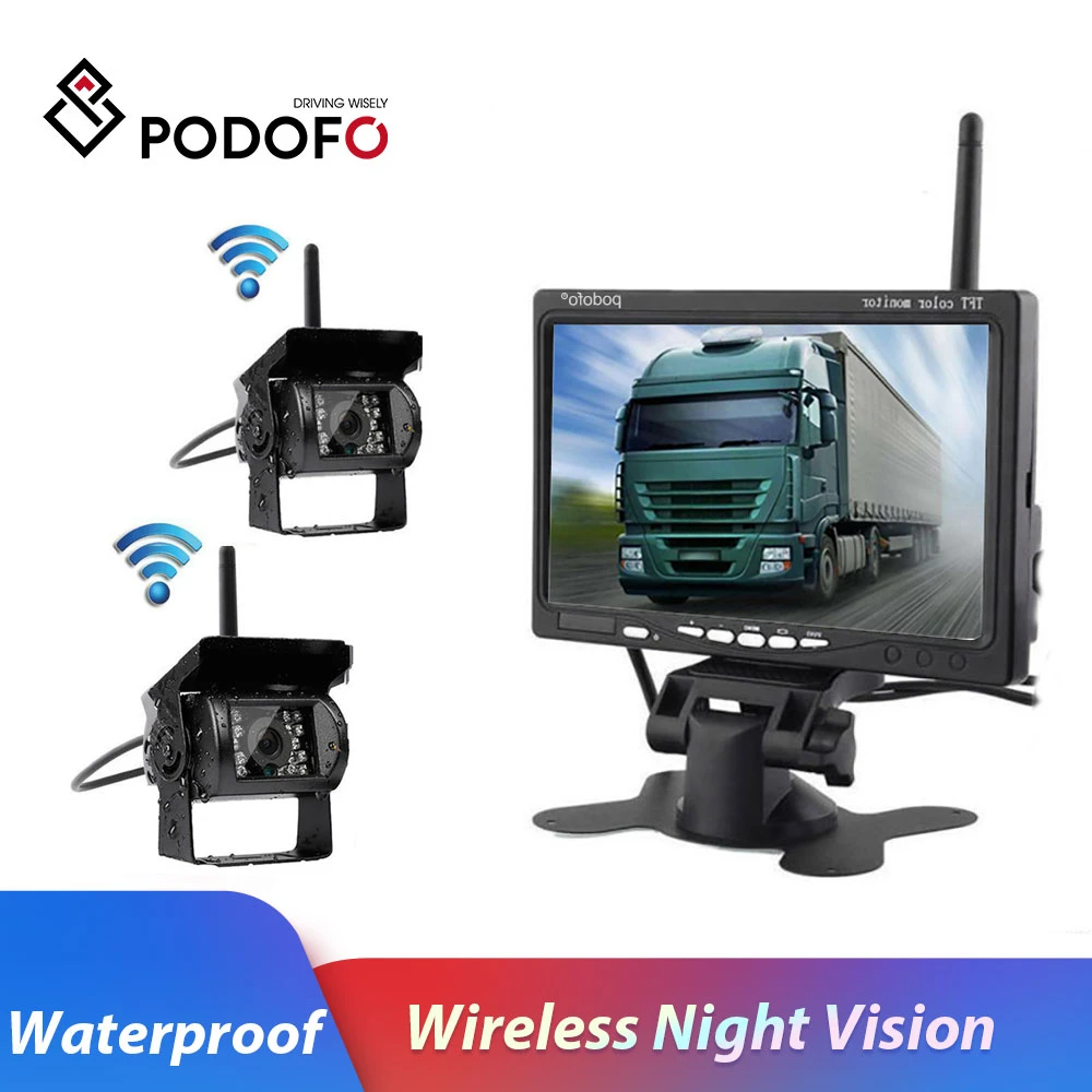 Podofo ワイヤレスカーカメラ 2台のバックカメラ モニター Ledナイトビジョン リアビュー Rvトラック トレーラーカメラ用の7インチモニター Backup Camera Monitor 7 Monitorcamera Monitor Aliexpress Podofo ワイヤレスカーカメラ 2台のバックカメラ モニター Ledナイトビジョン リアビュー Rvトラック トレーラーカメラ用の7インチモニター Backup Camera Monitor 7 Monitorcamera Monitor Aliexpress