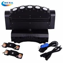 8 шт./лот 5 глаз светодиодный луч DMX свет 5x10 Вт движущийся головной Луч света 4в1 RGBW Дискотека Сценический Свет проектор