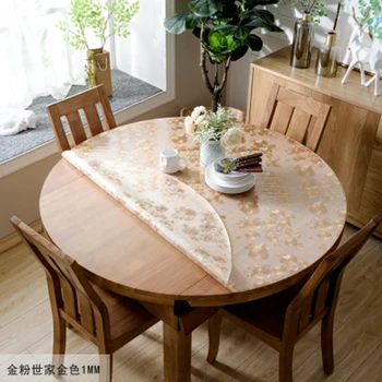 

Brand Pvc Soft Glass Round Tablecloth Restaurant Restaurant Decoration Tablecloth Round Table Mat Manteles