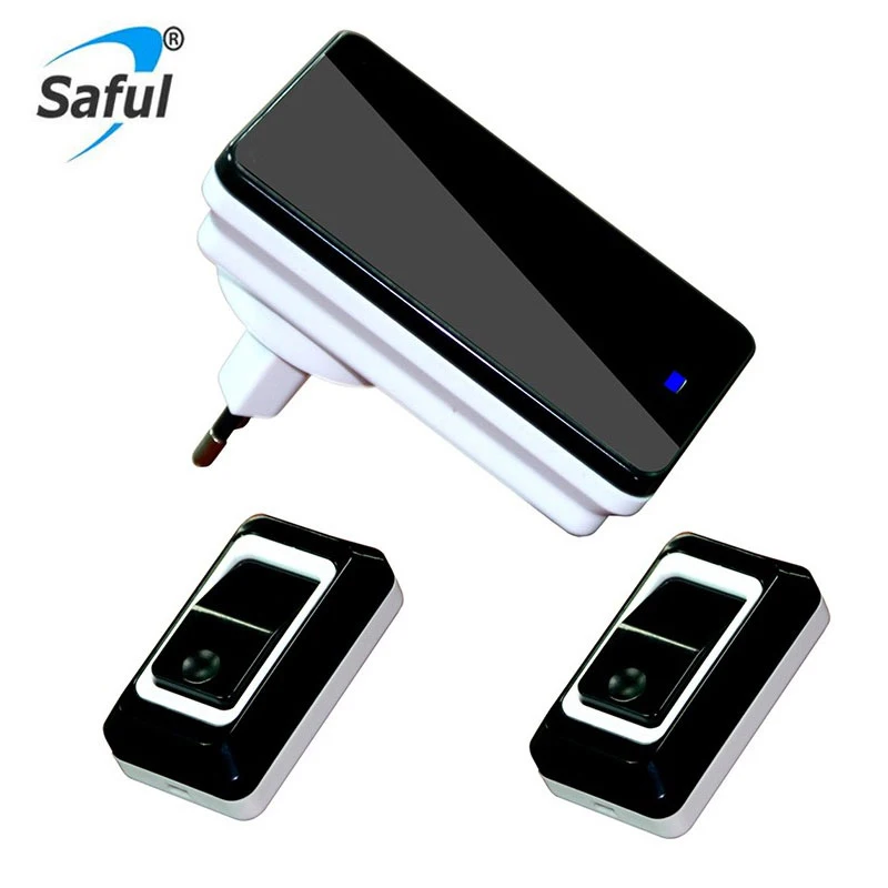 

EU/UK/US Touch Wireless Door Bell Waterproof 2 Outdoor Transmitter + 1 Indoor Receiver Smart Long Range Home Wireless Doorbell