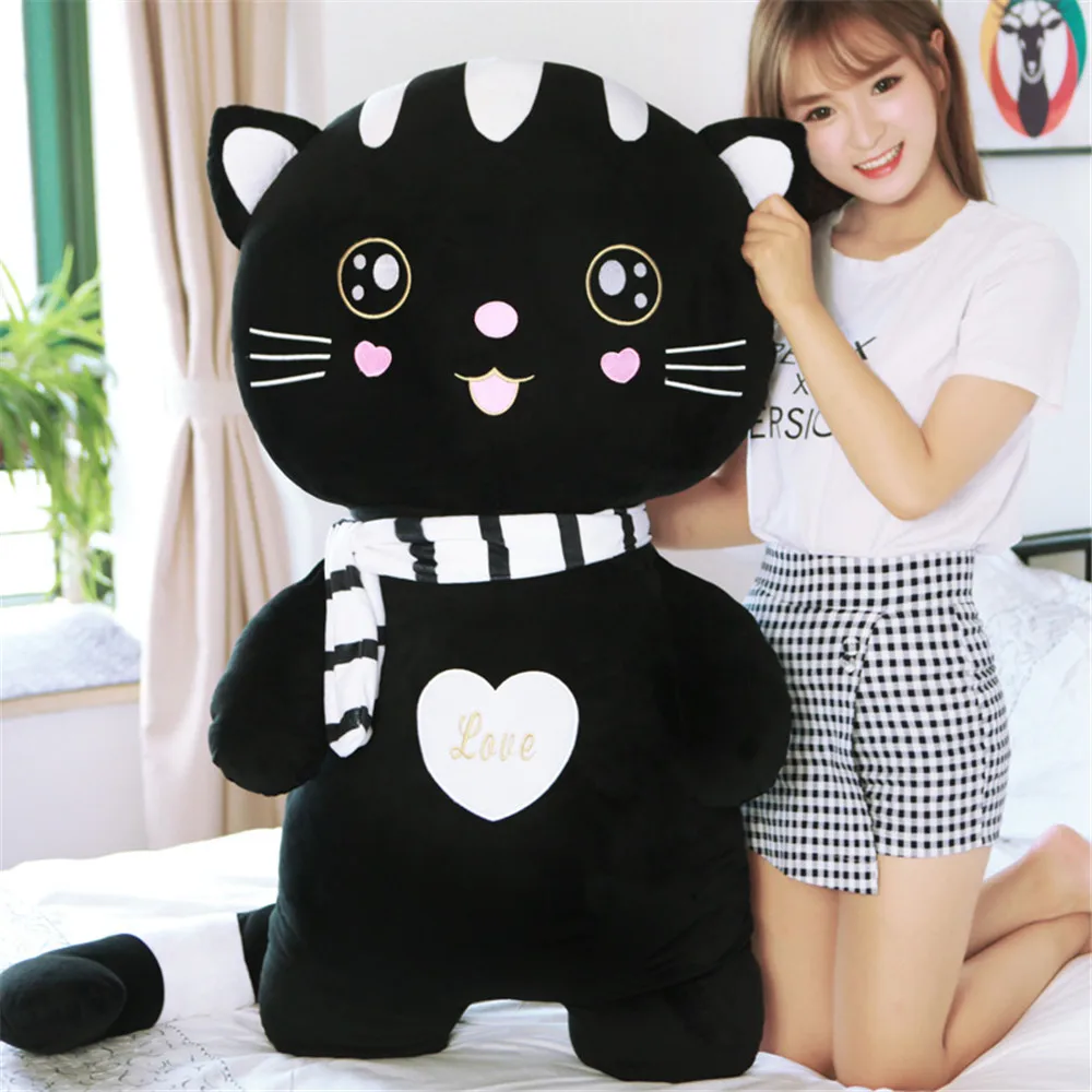 

Fancytrader Cute Stuffed Soft Plush Cat Toys Big Anime Children Gifts Cats Doll Pillow 120cm/100cm/80cm