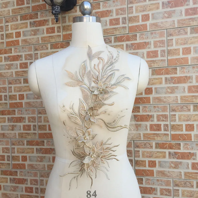 Большие вышитые нашивки цветы бусины аппликация Пришивные Патчи аксессуары для шитья DIY для свадьбы вечерняя одежда дизайн