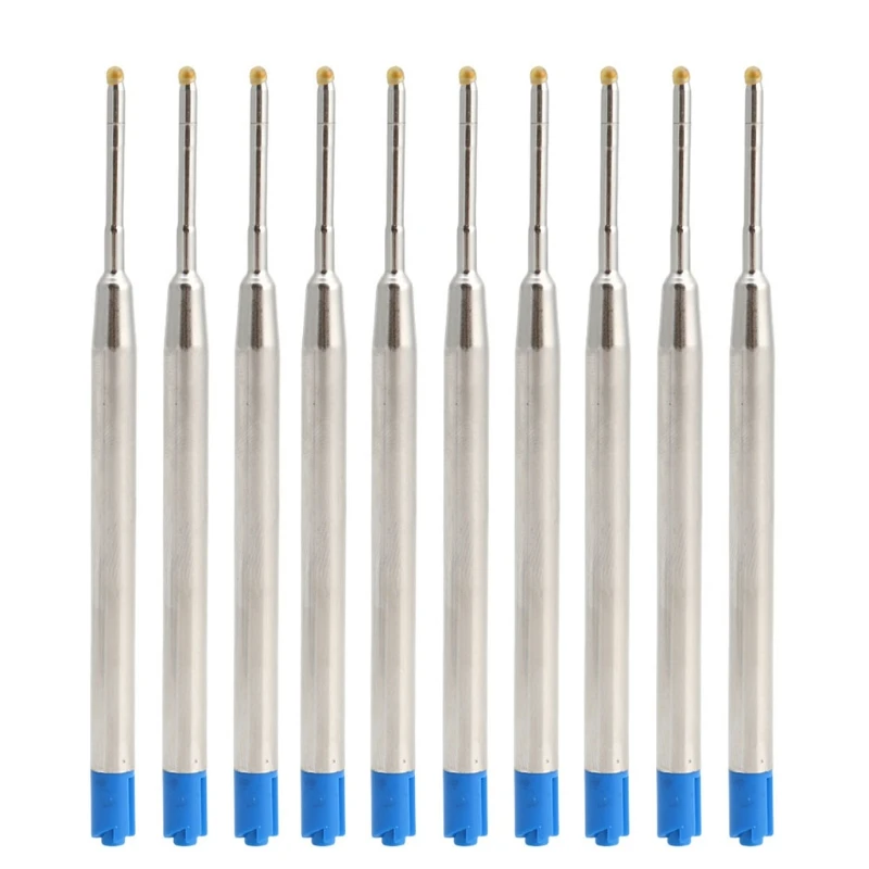 10pcs Universal Pen Refill Standard Style Blue/Black Ink 1MM Medium Nib Ball Point Pen Refills - Цвет графита: Blue