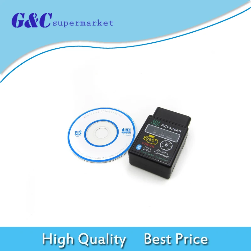 Мини ELM327 V2.1 Bluetooth HH OBD HHOBD Advanced OBDII OBD2 автомобильный диагностический инструмент