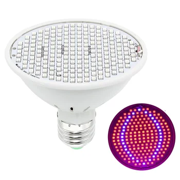 

2pcs 200 LEDs Grow Light E27 AC 85-265V Full Spectrum Hydroponic System LED Plant Grow Lamp for Indoor Flowering Plants