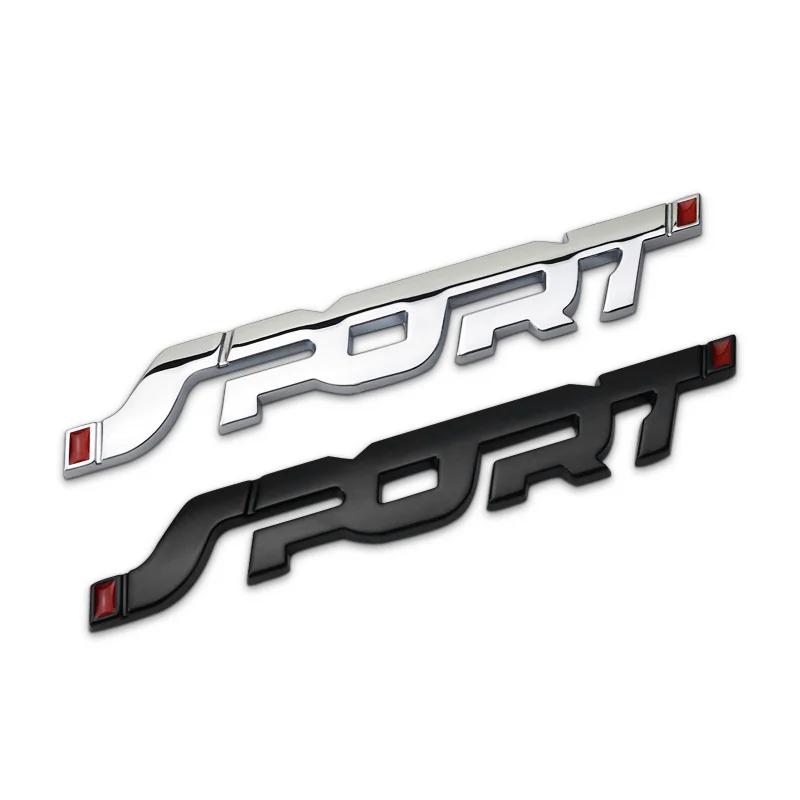 

Red Spot SPORT Letter Badge Chrome Metal Emblem Car Styling Refitting Trunk Decoration Sticker for Ford Focus Mondeo Fiesta Kuga