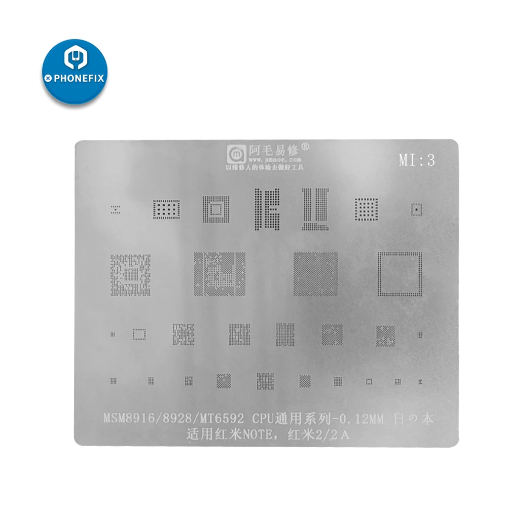 

multi-purpose Xiaomi Mobile phone All Series universal BGA Stencil Templates for motherboard BGA IC reballing soldering repair