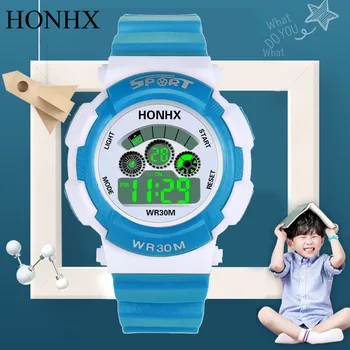 

HONHX Fashion Casual Child Boys Girls Watch Digital LED Analog Quartz Alarm Date Sports Children Clock Wrist Watches reloj nio