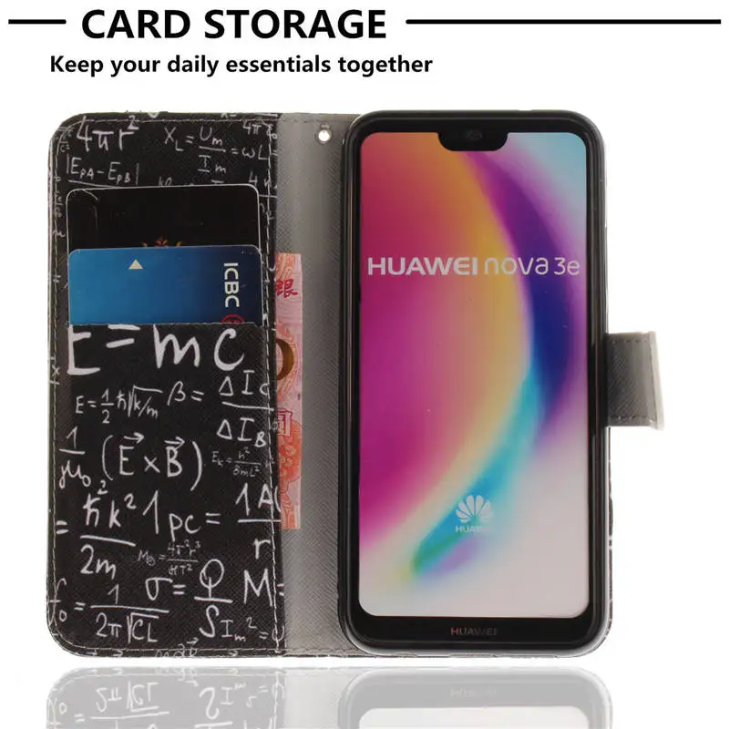 Чехол для huawei P20 lite/Нова 3e 5 84 ''люкс в стороне принт кожа флип чехол lite/P20 Pro