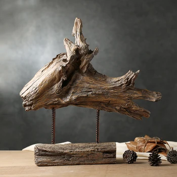 

workshop imitation wood carving tree resin model model room decoration decoration entrance Taiwan Club soft decoration
