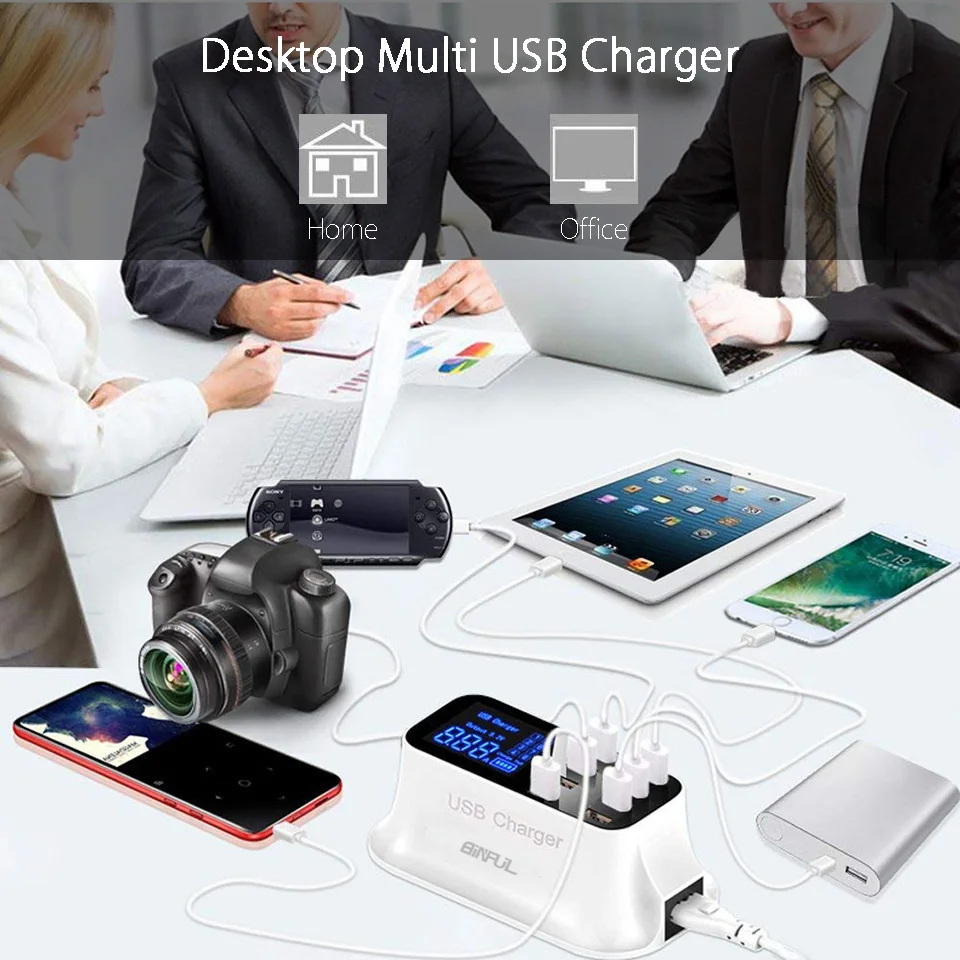 Настенное зарядное устройство с 8 USB портами для Samsung Iphone Xiaomi|Зарядные устройства|