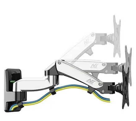 360 градусов газовая пружина алюминий 1"-27" монитор держатель Arm NB F150 светодиодный ЖК-телевизор настенное крепление