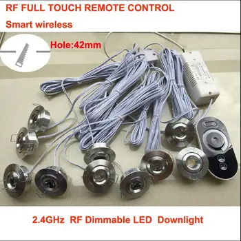 

10x3W Mini LED Downlights Dimmable 3W LED Recessed Ceiling Lamps LED Spot light With Driver+Controller+2.4G Dimmer Free Shipping