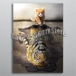 Животные алмазная живопись 5D «сделай сам» вышивки крестом вышивка кошка и тигр, Алмазная мозаика домашний декор хобби полный горный