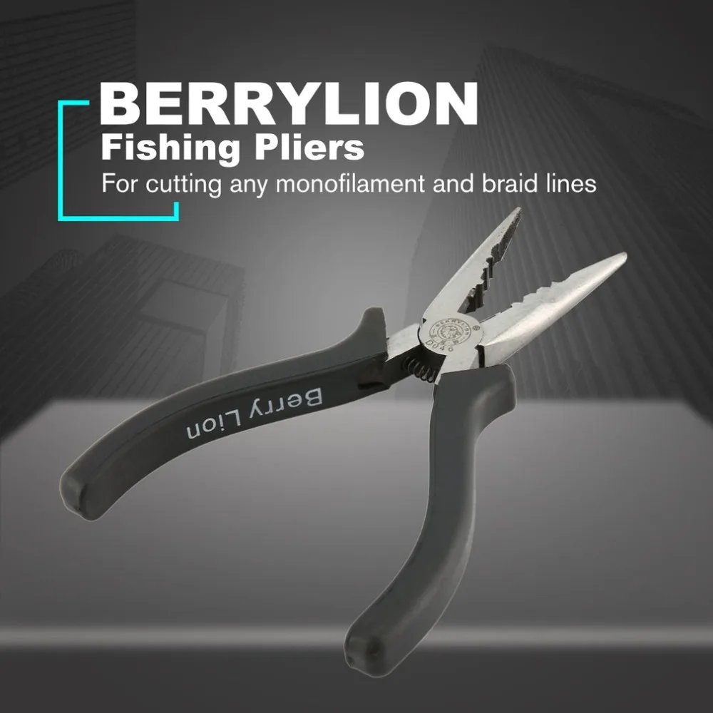 BERRYLION 6&quot 010904150 Fishing Pliers Split Ring Cutters Holder Tackle Hooks Remover Wire Cable Stripper Cutter | Инструменты