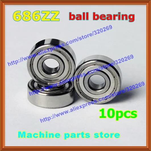 Metal Shielded Ball Bearing Bearings 686z 6*13*5 6x13x5 mm 686ZZ 10 PCS
