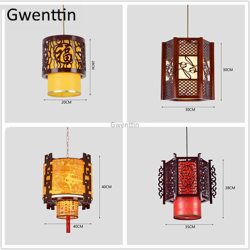 Китайский стиль, винтажный деревянный подвесной светильник, фонарь овечья шкура, подвесной светильник для гостиной, осветительные приборы, домашний декор