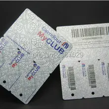 Модная пользовательский размер пластиковые перфорированная печать, вырезка карта/оригинальная открытка/ПВХ карты