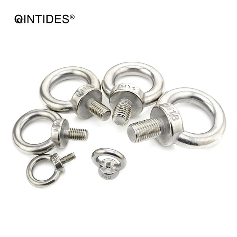 QINTIDES M3 M4 M5 M6 M8 M10 подъемные гайки и болты из нержавеющей стали кольцевая
