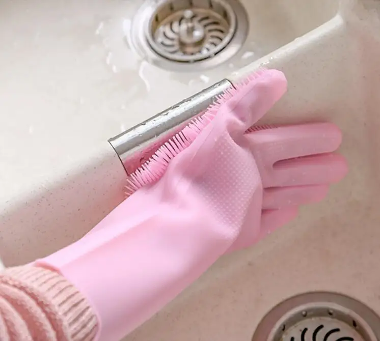 Волшебные силиконовые перчатки для мытья посуды кухонные аксессуары перчатки для мытья посуды бытовые инструменты для чистки автомобиля щетка для домашних животных WYQ