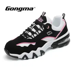 Gongma Для женщин дышащие кроссовки мягкие беговые кроссовки осенние кроссовки женские спортивные туфли черный zapatillas mujer Депортива 8,5