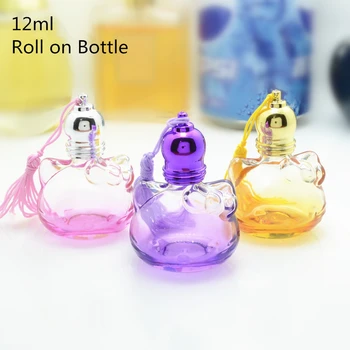 

20pcs/lot Empty Glass Roll on Bottles Mini Cute Perfume Bottle Roll on Ball Perfume Aromatherapy Roller Bottle 12ml