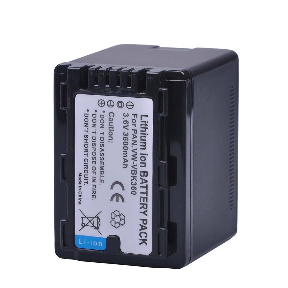 Billig 1X3600 mAH VW VBK360 VW VBK360 VWVBK360 Kamera Batterie für Panasonic HDC HS80 SD40 SD60 SD80 SDX1 SDR H100 H85 H95 HS60 HS80 TM60