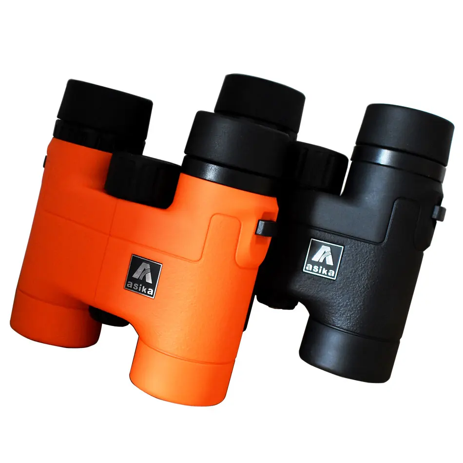 Original Asika 8X32 Binoculars waterproof professional telescope bak4 hunting camping Compact binoculares Bird Watching orange